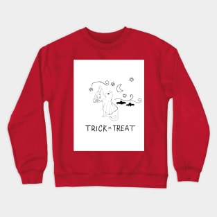 Trick or Cat - outline Crewneck Sweatshirt